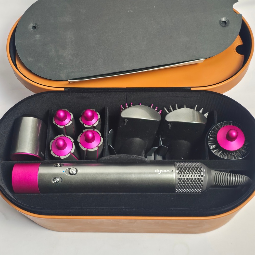Dyson Airwrap Complete Styler HS01 Nickel Fuchsia Hair Multi-Styler Set Case